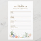 海の下で赤ちゃんシャワー単語スクランブルゲーム (正面)