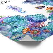 海の下で赤ちゃんシャワー夜遅くのおむつ ポスター (角)