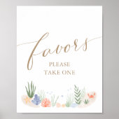 海の下で赤ちゃんシャワー好意サイン ポスター (正面)