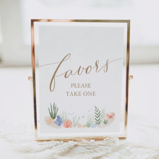 海の下で赤ちゃんシャワー好意サイン ポスター