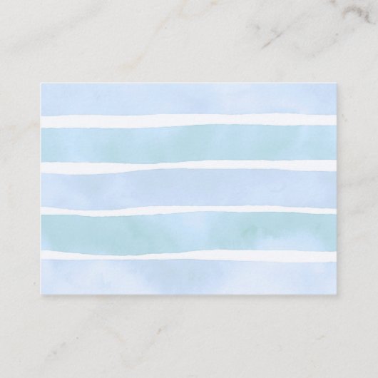 海の下で赤ちゃんシャワー少年の本ベビー エンクロージャーカード (裏面)