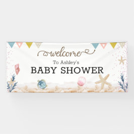 海の下で赤ちゃんシャワー歓迎バナー 横断幕