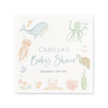 海の下で赤ちゃんシャワー海獣