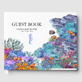 海の下で赤ちゃんシャワー航海の水の色 ゲストブック