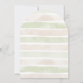 海の下で赤ちゃんシャワーBoho海女の子アーチ 招待状 (裏面)