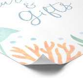 海の下で赤ちゃん海シャワーカードとギフト ポスター (角)