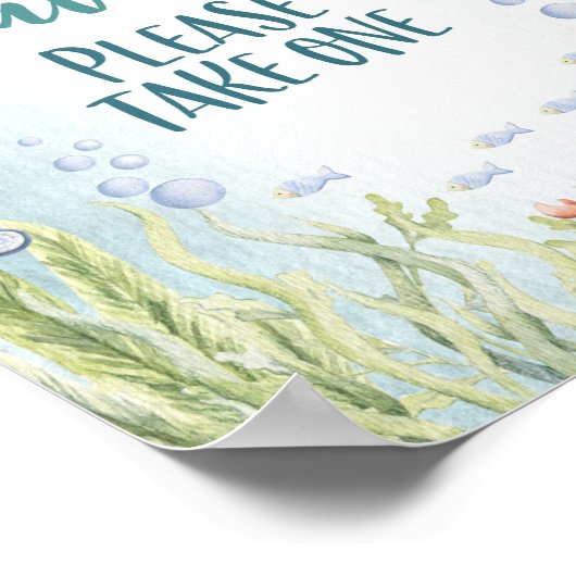 海の下で赤ん坊のシャワーが好意のポスター ポスター (角)