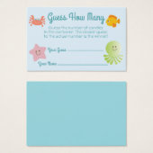 海の下で赤ん坊のシャワーは何枚のカードを推測 (正面&裏面)