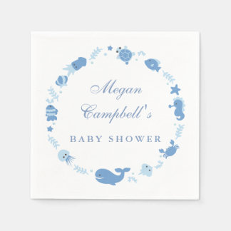 海の下で赤ん坊のシャワーナプキン スタンダードカクテルナプキン