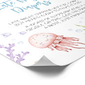 海の下で赤ん坊のシャワー夜遅くのおむつ ポスター (角)