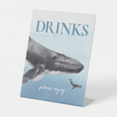 海の下で赤ん坊の海シャワー飲料 台座サイン (正面)