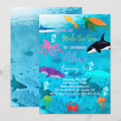 海の下で輝く 招待状 (正面/裏面)