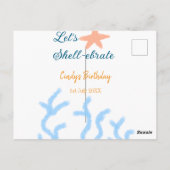 海の下で青い誕生日をお祝いしよう ポストカード (裏面)