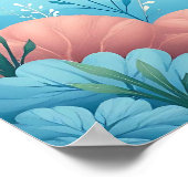 海の下で青の赤ちゃんシャワー歓迎 ポスター (角)