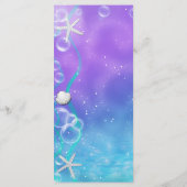 海の下で魅了されたビーチパーティーメニューカード メニュー (裏面)