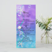 海の下で魅了されたビーチパーティーメニューカード メニュー (スタンド正面)