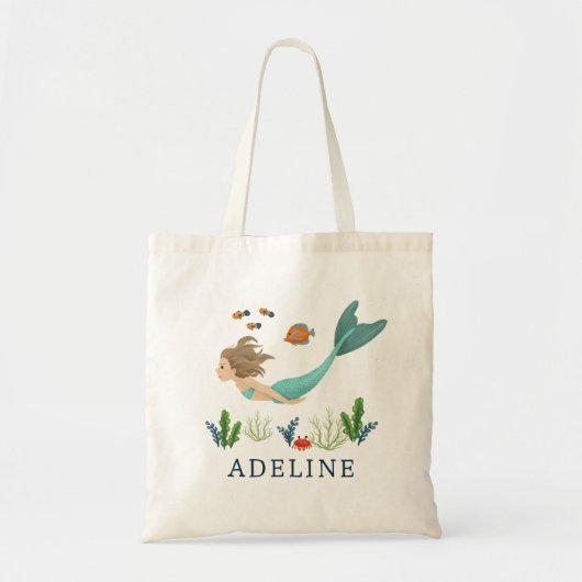 海の下で魔法の女の子マーメイドキッズ トートバッグ (正面)
