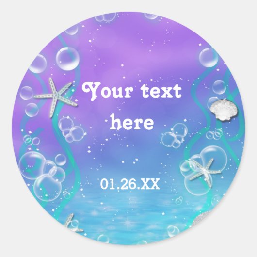 海の下で魔法の甘い16パーティーのシール ラウンドシール (正面)