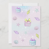 海の下で魔法人魚の誕生日パーティー 招待状 (裏面)