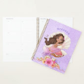 海の下で黒い肌の人魚と貝殻 プランナー手帳 (ディスプレー)