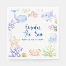 海の下で１歳の誕生日 Oneder The Sea スタンダードランチョンナプキン