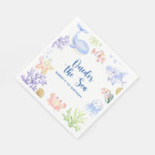 海の下で1歳の誕生日 Oneder The Sea スタンダードランチョンナプキン (角)