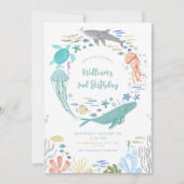 海の下で2回目の誕生日 招待状 (正面)