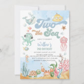 海の下で2歳の誕生日パーティー招待状 招待状 (正面)
