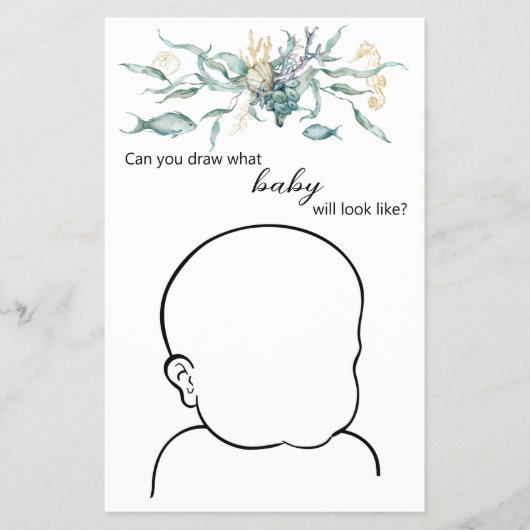 海の下で「どんなベビーを描ける？」 チラシ (正面)