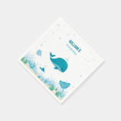 海の下で，海動物 スタンダードカクテルナプキン (角)