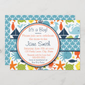 海の下で，赤航海のちゃんシャワー 招待状 (正面/裏面)