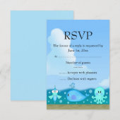 海の下でRSVP 出欠カード (正面/裏面)