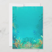 海の下と人魚の誕生日ガールパーティー サンキューカード (裏面)