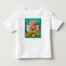 海の下と人魚の誕生日ガールパーティー トドラーTシャツ