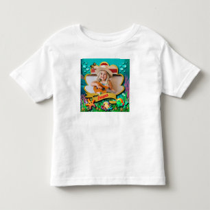 海の下と人魚の誕生日ガールパーティー トドラーTシャツ