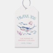 海の下にありがとうラベル ギフトタグ (正面)