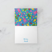 海の下にありがとう最初の誕生日カード カード (内部)