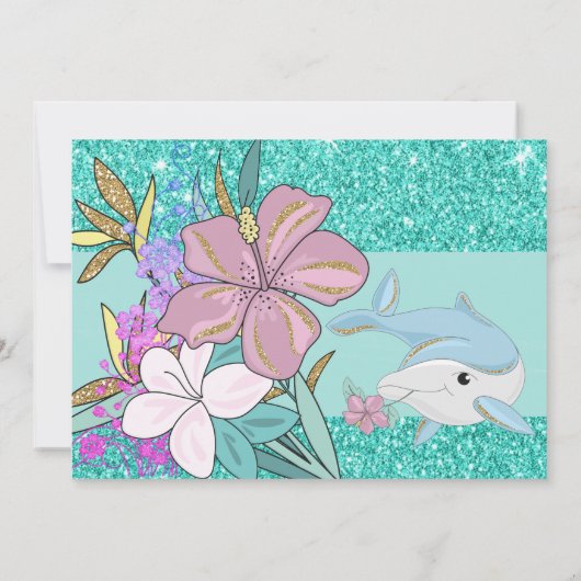 海の下にいる人魚のひいさま,3歳の誕生日の招待状 招待状 (裏面)