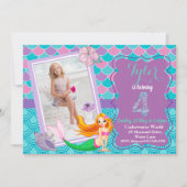 海の下にいる人魚のひいさま,4歳の誕生日の招待 招待状 (正面)