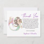 海の下にかわいい人魚ありがとう シーズンカード (正面)