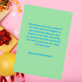 海の下にかわいい人魚の誕生日グリーティングカード カード