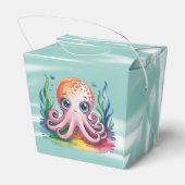 海の下にかわいい小さなタコ フェイバーボックス (裏面サイド)