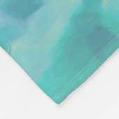 海の下にかわいい紫色の人魚ピンクのフラミンゴ フリースブランケット (角)