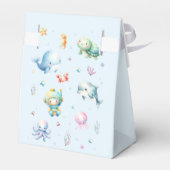 海の下にかわいい赤ちゃんシャワーありがとう フェイバーボックス (裏面サイド)