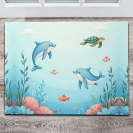 海の下にかわいい ドアマット