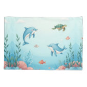 海の下にかわいい 枕カバー (裏面)