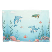 海の下にかわいい 枕カバー (正面)