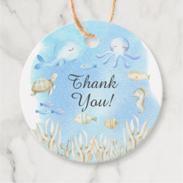 海の下にオ少年の赤ちゃんシャワー好意ギフトラベル フェイバータグ