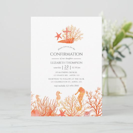 海の下に住むサンゴの水色の確認 招待状 (スタンド正面)