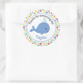 海の下に感謝ステッカー党の好意 ラウンドシール (バッグ)